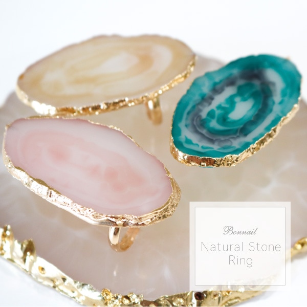 Bonnailナチュラルストーンリング