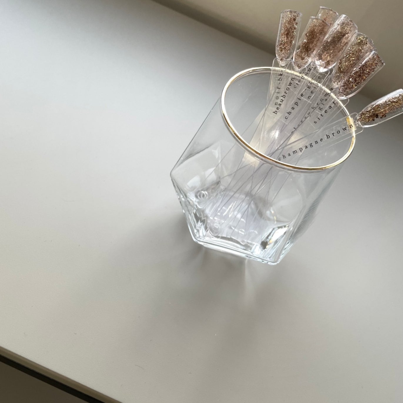 【取り寄せ商品】デザイングラス クリアゴールド