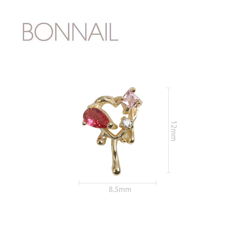 Bonnailパーツ オープンハート  ローズミックス