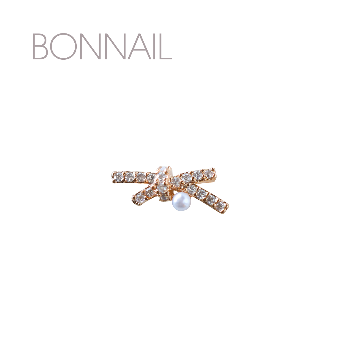 Bonnailジュエルパールリボン ゴールド