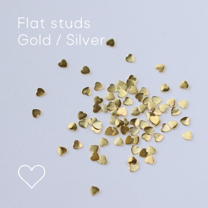 Bonnail フラットスタッズ ハート 