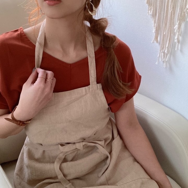 Bonnail_salonリネンエプロン サーラ | バック・エプロン