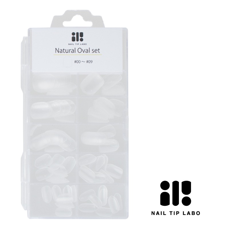 NAIL TIP LABO Natural Oval set