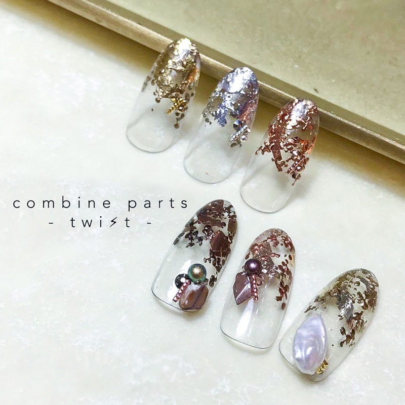 具志堅さん専用　ナバホパール　MIX ryokitamura product コンバインパーツ バー ツイスト ゴールド