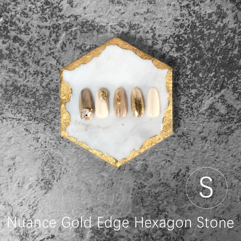 Bonnail_salonニュアンスゴールドエッジ ヘキサゴンストーンS
