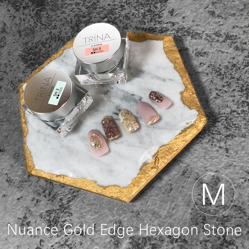 Bonnail_salonニュアンスゴールドエッジ ヘキサゴンストーンM