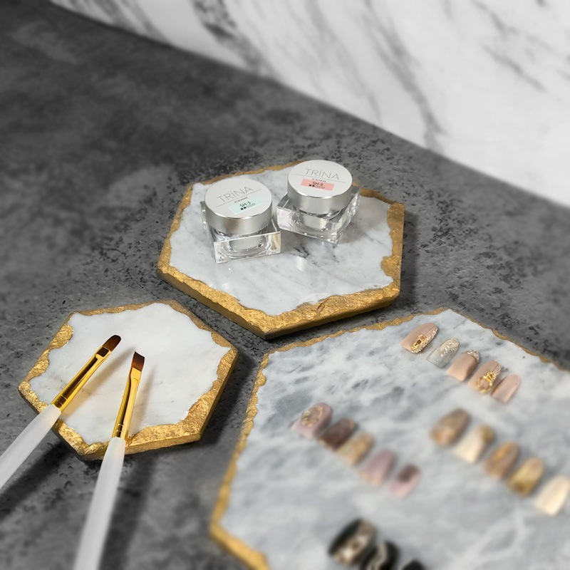 Bonnail_salonニュアンスゴールドエッジ ヘキサゴンストーンM