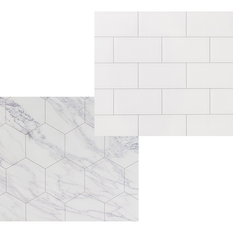 Bonnail 2WAYデザインフォトシート ＃05 サブウェイタイル×ヘキサゴンタイル