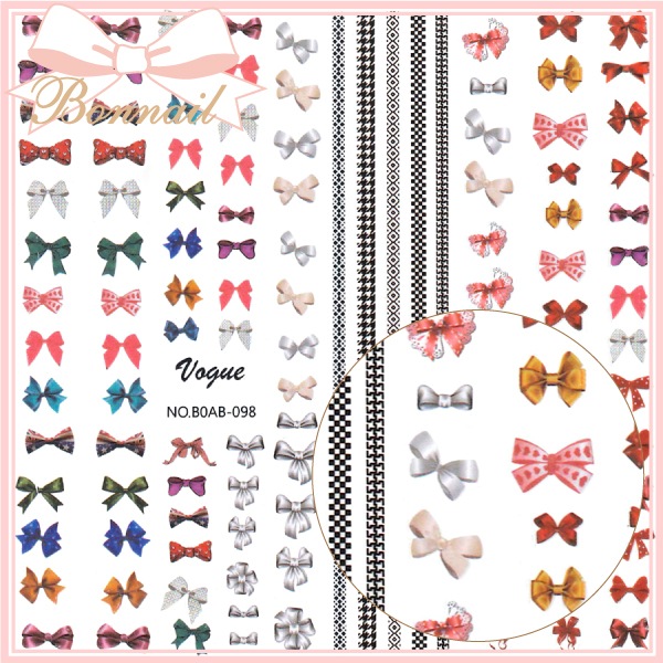 【OUT LET】ネイルシール　リボンB0AB-098