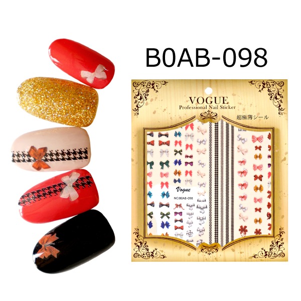 【OUT LET】ネイルシール　リボンB0AB-098