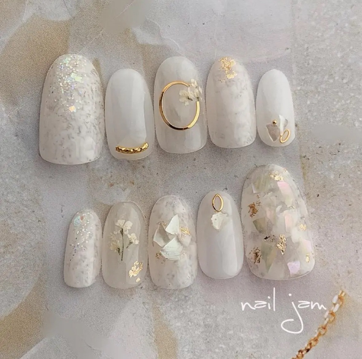 NAIL TIP LABO ドライフラワー ピュアホワイト 