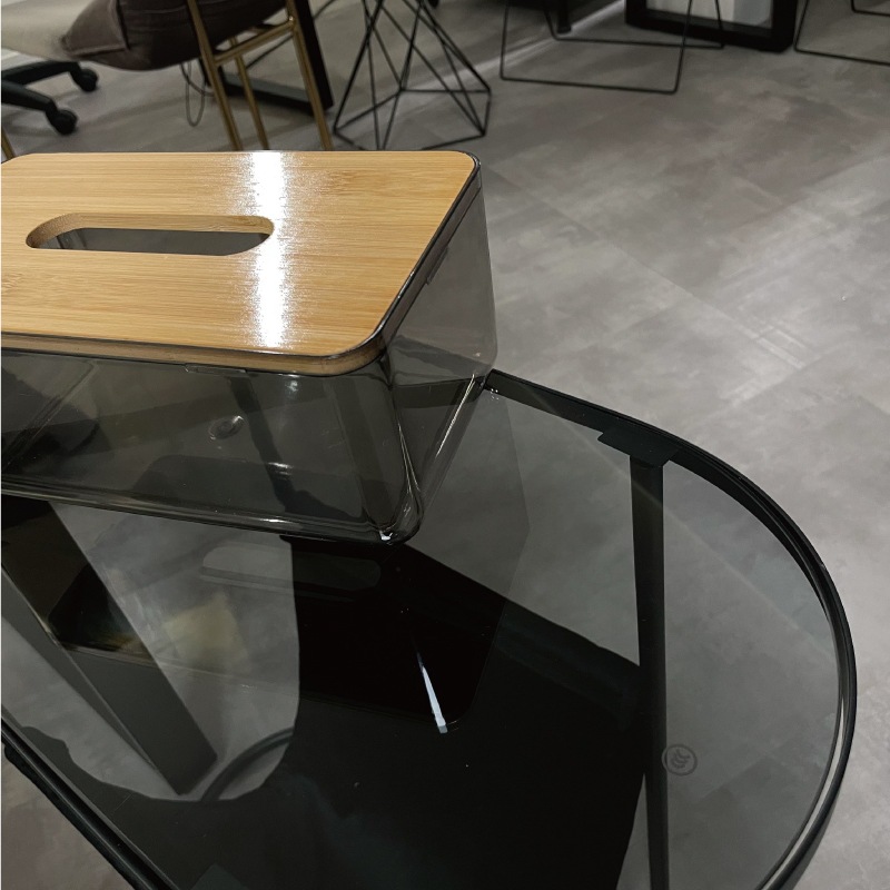 【取り寄せ商品】ウッドカバークリアティッシュボックス