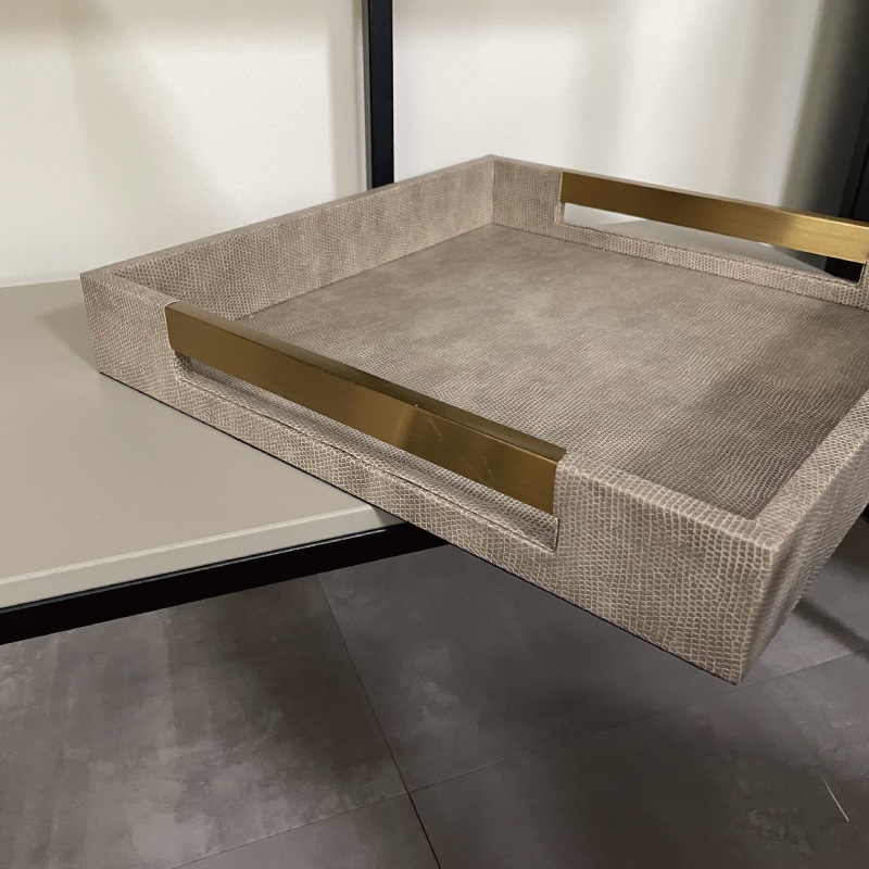 【取り寄せ商品】クリアハンドル レザートレー