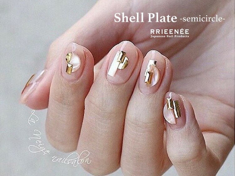 Bonnail×rrieenee shell plate semicircle