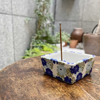 美濃焼 香立て 角型 コスモス
