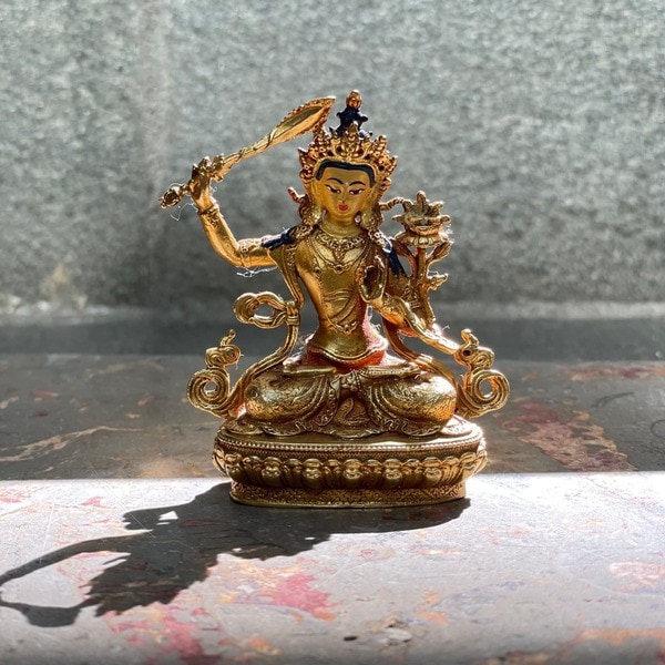 文殊菩薩像　彩色