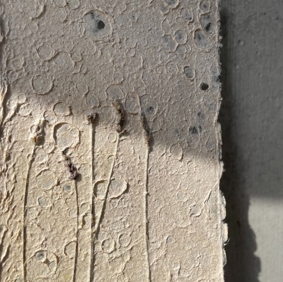 麻紙とラベンダーのタペストリー