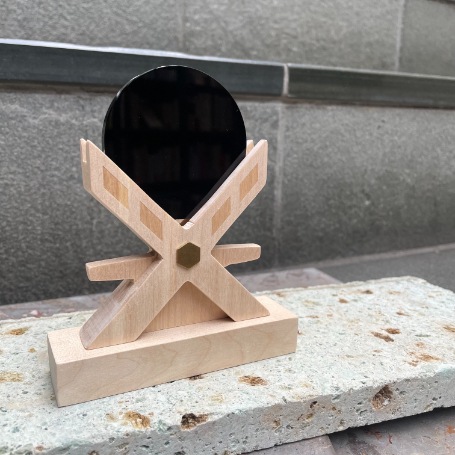 隠岐の島産 黒曜石AA よすか御神鏡 2寸　千木台 