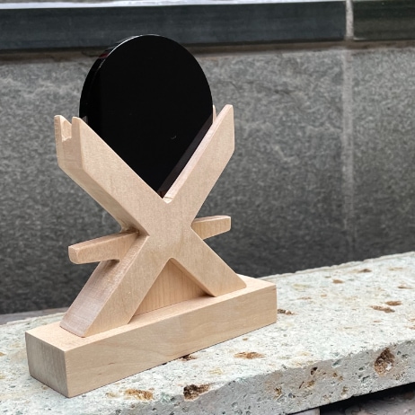 隠岐の島産 黒曜石AA よすか御神鏡 2寸　千木台 