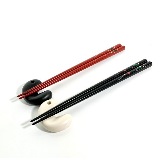 勾玉はしおき　モノトーン2個セット