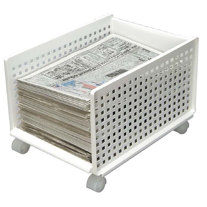 【新品未開封品】SHUFFLE!プロローグ＆全12巻＆OVA 収納BOX付 6006-0016）新聞収納ボックス（キャスター付）白 入数：1個 | 図書館