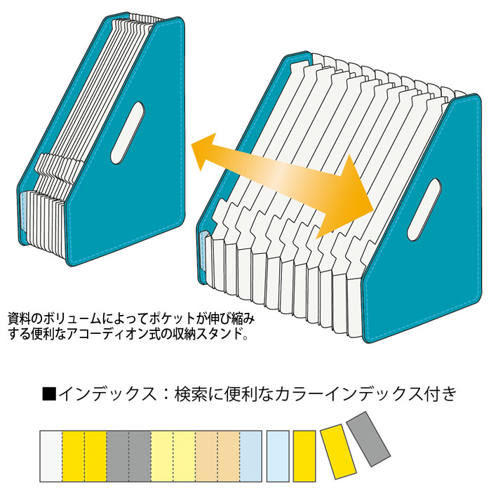 4556-0102）アコーディオン式収納スタンド（パピエリドキュメント