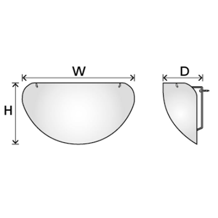 6941-3217）防犯ミラー ラミ 大型タイプ W665×H340×D235mm L7 入数：1個  図書館用品,図書館サービス用品,防災・防犯用品,防犯ミラー サイフクオンライン 防犯ミラー