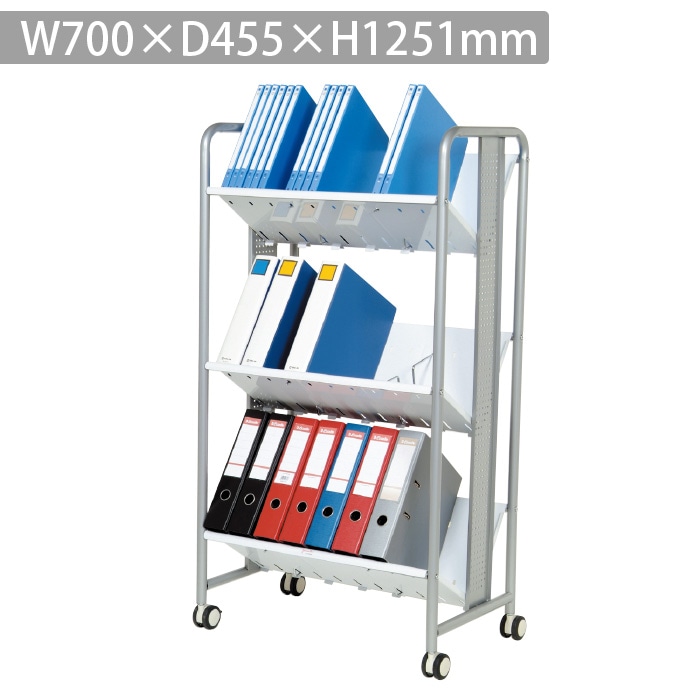 5120-1521)ファイルワゴン 3段 | 図書館用品,管理・事務・作業,収納棚 5120-1521)ファイルワゴン 3段 | 図書館用品,管理・事務・作業,収納棚