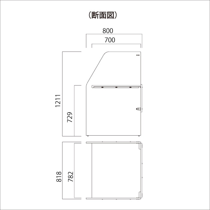 ▼製図、イラスト用デスク　未使用品 7351-6958)キャレルデスク W818×D800×H1211mm ※webshop未対応・お