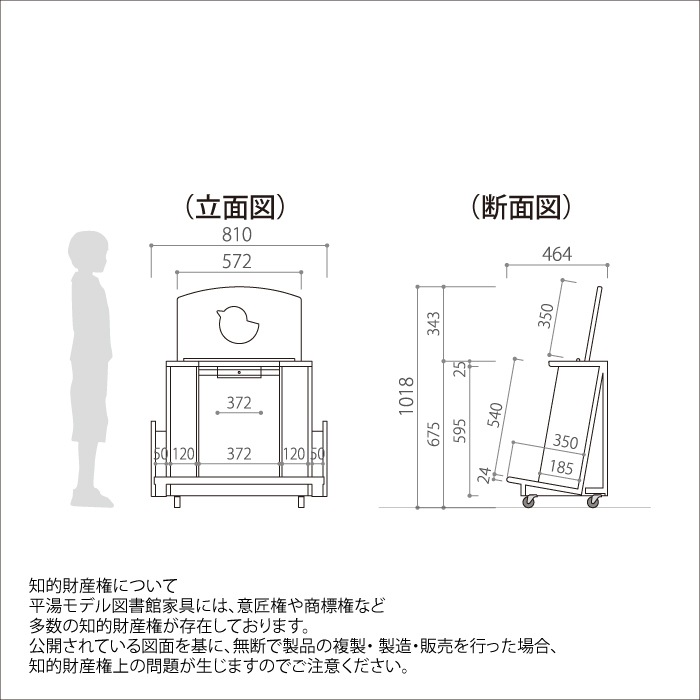 9100-3195)平湯モデル 大型絵本架 201-G W810タイプ ※webshop未対応