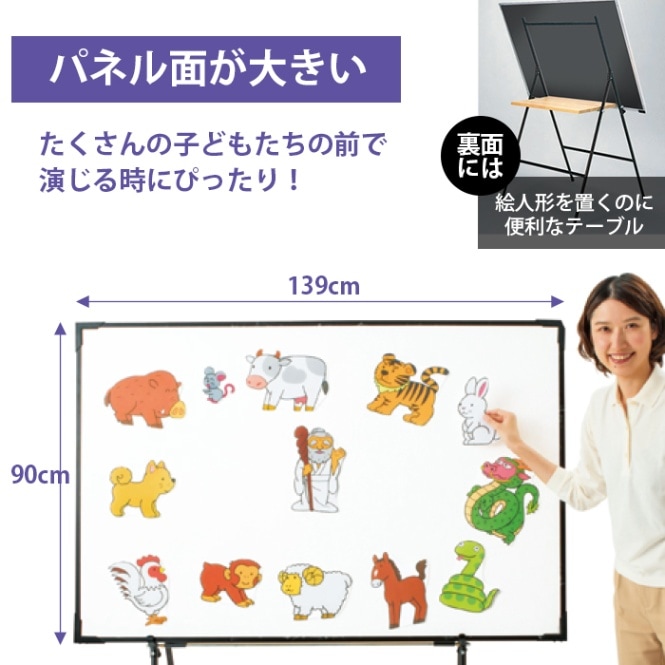 8601-0731)大型パネルスタンダード・テーブル付 （パネルステージ