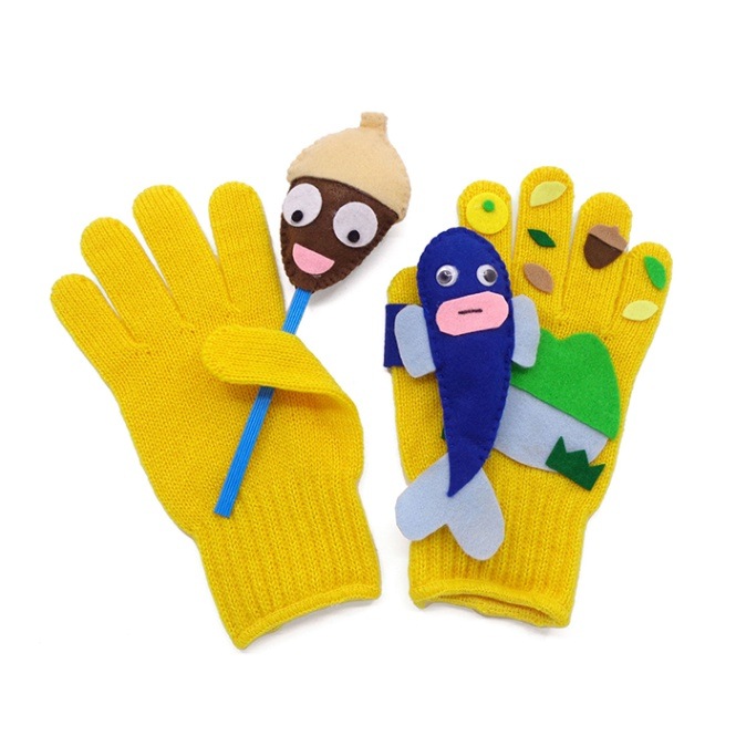 8509-4521）手袋シアター どんぐりころころの歌 布で遊ぶおもちゃ