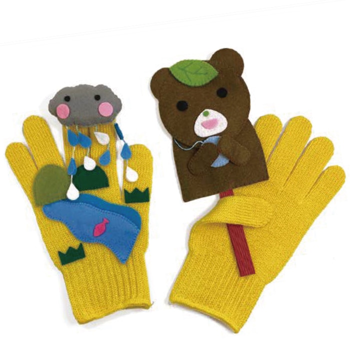 8509-4524）手袋シアター あめふりくまのこの歌 布で遊ぶおもちゃ