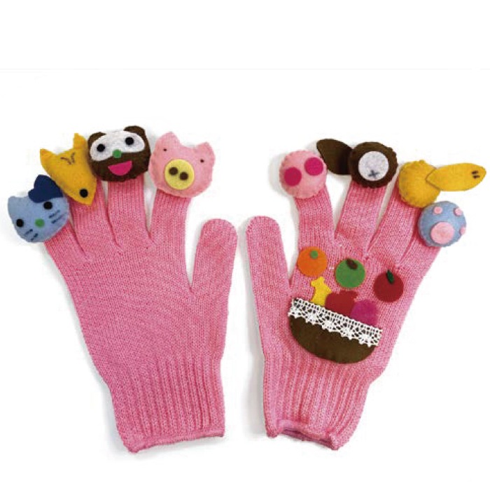 新学期売れてます！お得な手袋シアターセット 8509-4526）手袋シアター こぶたぬきつねこの歌 布で遊ぶおもちゃ