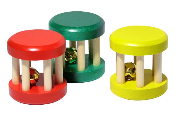 丸すず 赤ちゃんの木のおもちゃ ガラガラ おしゃぶり 赤ちゃん ドイツ 絵本と木のおもちゃの店ウーフ