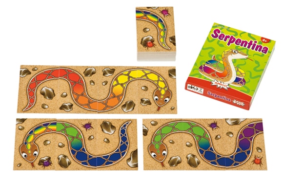 アミーゴ社 虹色のヘビ ボードカードゲーム ３歳からのゲーム 赤ちゃん ドイツ 絵本と木のおもちゃの店ウーフ