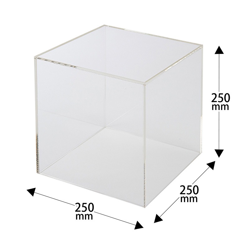 特注アクリルボックス 5面体550x550x450 アクリルボックス 5面体 25cm角