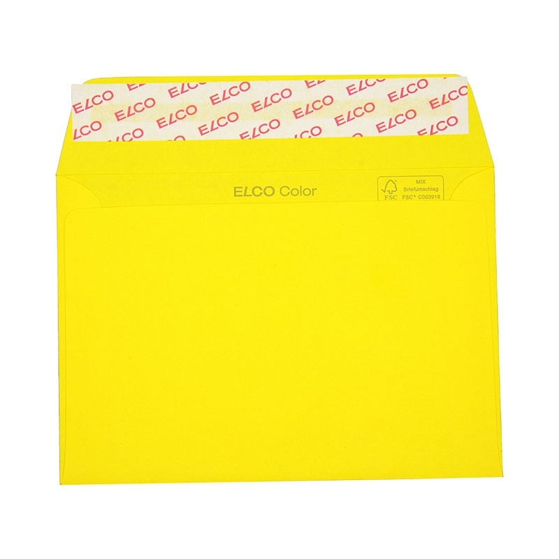 【ELCO/color】封筒C6（洋形2号／定形） 25枚入り b.ye