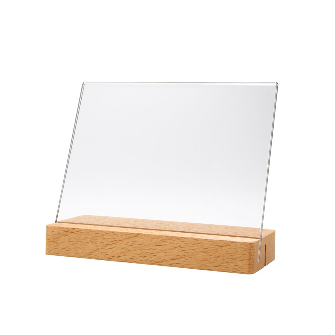 サインホルダー2WAY木製スタンド ヨコ A6 両面用・片面用