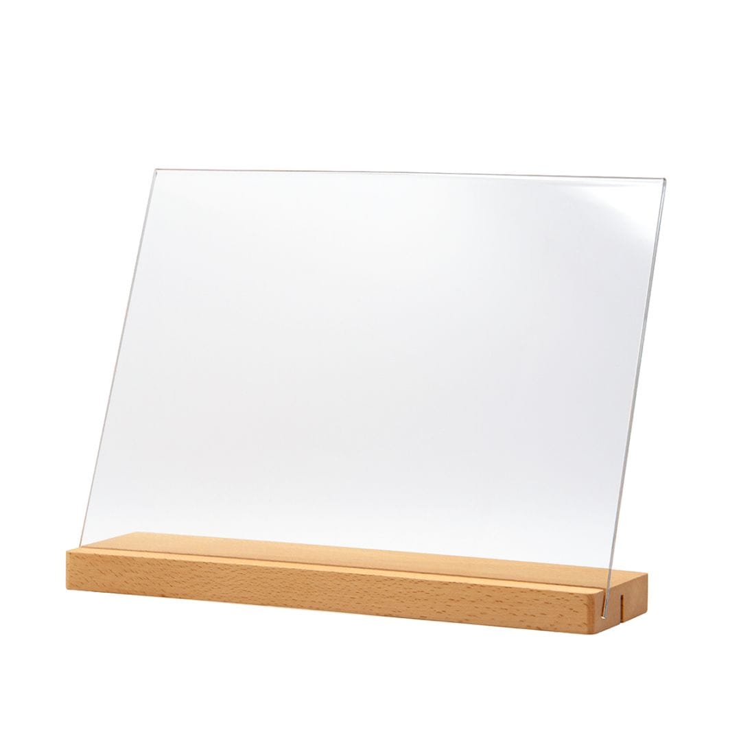 サインホルダー2WAY木製スタンド ヨコ A4 両面用・片面用