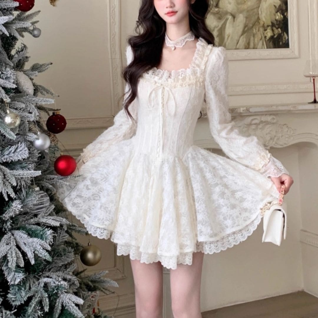 ♡様 ブーケドゥマリエ ホワイトレース襟ミニワンピース ♡様 ブーケドゥマリエ ホワイトレース襟ミニワンピース ♡様 ブーケ