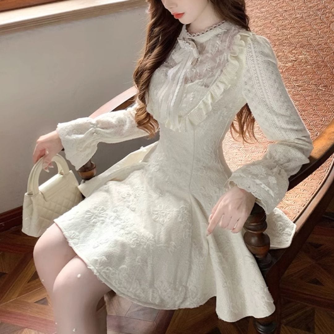 総レースクラシカルワンピース(NO.061020)【WHITE】 | Dress | Bouquet