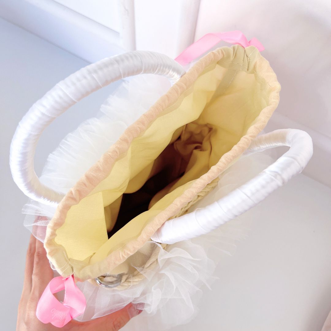 SLOBE チュールフリルカゴバッグ レディース