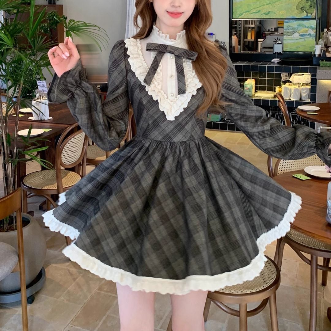 Randy バックオープンフリルレースワンピース バックオープンフリルレースワンピース – Randy