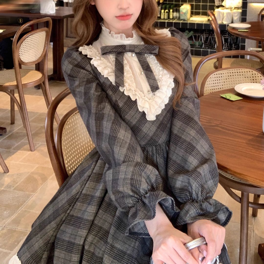 チェックフリルレースワンピース(NO.071002) | Dress | Bouquet de Mariee