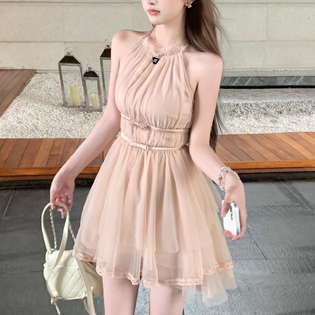 ダブルリボンホルターネックワンピース(NO.070411) | Dress | Bouquet