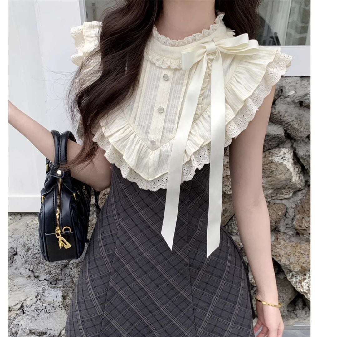 フロントフリルチェックワンピース(NO.070507) | Dress | Bouquet de