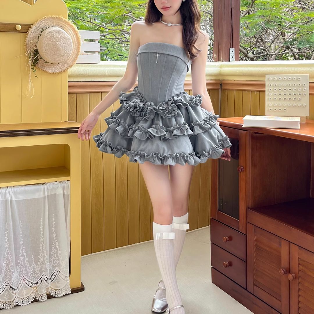 ボリュームフリルベアワンピース(NO.070607) | Dress | Bouquet