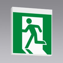 誘導灯 KST2962B1EL＋S1-2081W（×2） || 三菱ミライエ 「誘導灯本体＋表示板(2