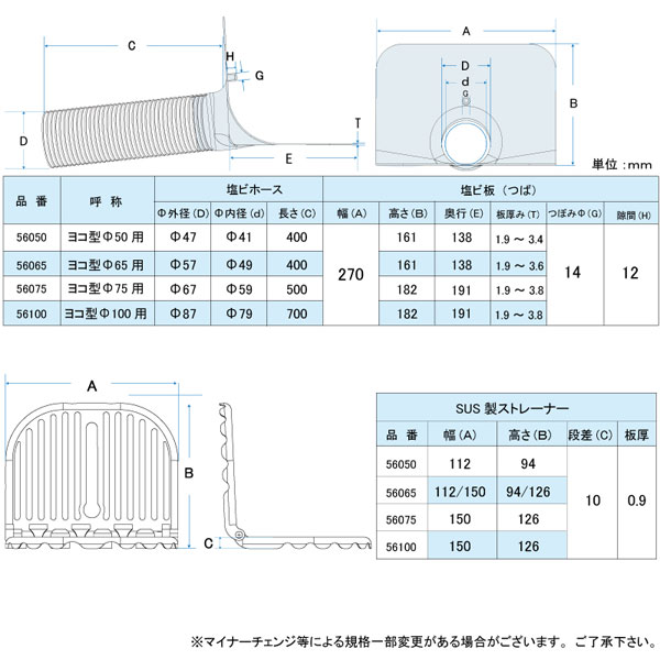 Fドレン 塩ビ ストレーナーセット ヨコ型 ライレイ サイズ各種 防水工事 排水 ドレン 雨水対策 屋上 ベランダ プロ用 DIY